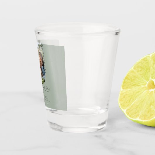Moderne Arch Photo Vaderdag | Sage Green Shot Glas (Rechts)