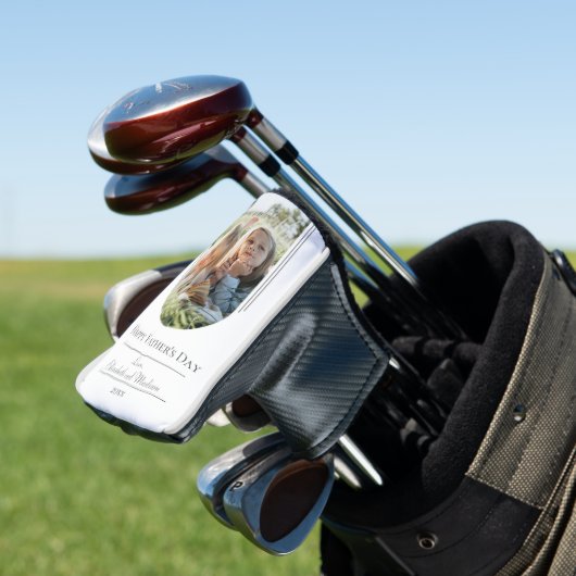 Moderne Arch Photo Vaderdag | wit Golfheadcover (Insitu)