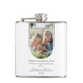 Moderne Arch Photo Vaderdag | wit Heupfles (Voorkant)