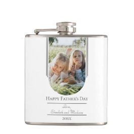 Moderne Arch Photo Vaderdag | wit Heupfles