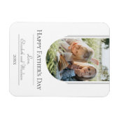 Moderne Arch Photo Vaderdag | wit Magneet (Horizontaal)