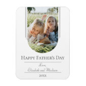 Moderne Arch Photo Vaderdag | wit Magneet (Verticaal)