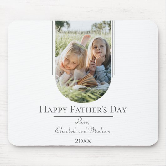 Moderne Arch Photo Vaderdag | wit Muismat (Voorkant)