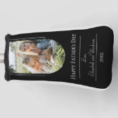 Moderne Arch Photo Vaderdag | Zwart Golfheadcover (Voorkant)