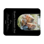 Moderne Arch Photo Vaderdag | Zwart Magneet (Horizontaal)