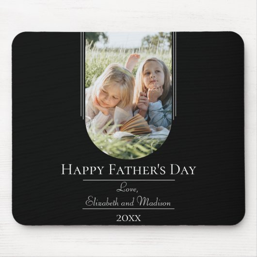 Moderne Arch Photo Vaderdag | Zwart Muismat (Voorkant)