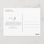 Moderne Arch Photo Wedding Bedankt Briefkaart (Achterkant)