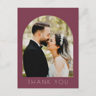 Moderne Arch Photo Wedding Bedankt Briefkaart