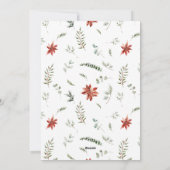 Moderne Arch Poinsettia Berry Merry kerkerkerst Feestdagenkaart (Achterkant)