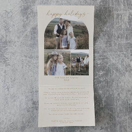 Moderne Arch | Prettige feestdagen Fotocollage Drieluik Wenskaart