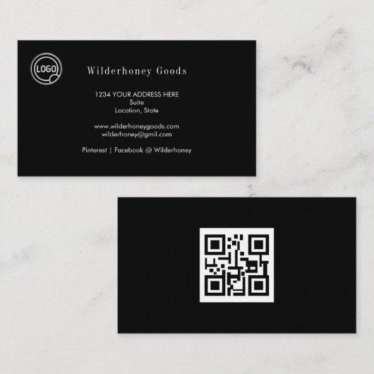 Moderne Arch QR Code Professioneel	Code Profession Visitekaartje (Voorkant / Achterkant)