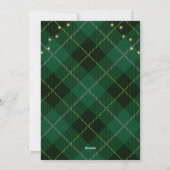 Moderne Arch & Script Green geplakt kerstfoto Feestdagenkaart (Achterkant)