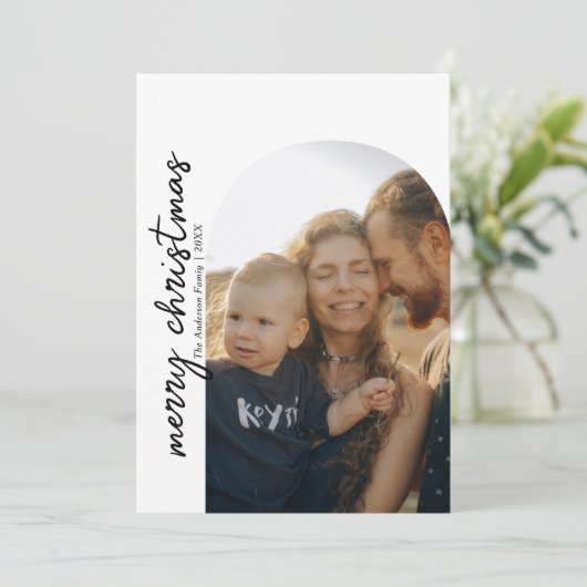 Moderne Arch-serie met kerstfeestdag Kaart (Staand voorkant)