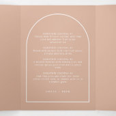 Moderne Arch Signature Cocktail Drink Menu Weddens (Binnenkant midden)