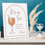 Moderne Arch Terracotta Mimosa Bar Sign Fotoplaat<br><div class="desc">Kan volledig worden aangepast aan uw behoeften >> achtergrondkleur, lettertypekleur/-stijl en boogkleur kunnen allemaal worden aangepast aan uw voorkeur. © Gorjo Design. Gemaakt voor je via het Zazzle platform. // Op zoek naar overeenkomende objecten? Andere kantoorbenodigdheden uit de set die beschikbaar is in de afdeling "collecties" van mijn winkel. //...</div>