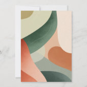 Moderne Arch Terracotta & Sage Engagement Party Save The Date (Achterkant)