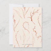 Moderne Arch Terracotta trouwfoto sla de datum op Save The Date (Achterkant)