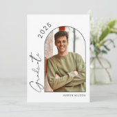 Moderne Arch Two foto afstudeerfeest Kaart (Staand voorkant)