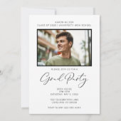 Moderne Arch Two foto afstudeerfeest Kaart (Achterkant)