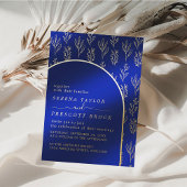 Moderne Arch Wedding Real Folie Uitnodiging