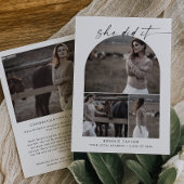 Moderne Arch ze deed het Foto Collage Afstuderen Aankondiging