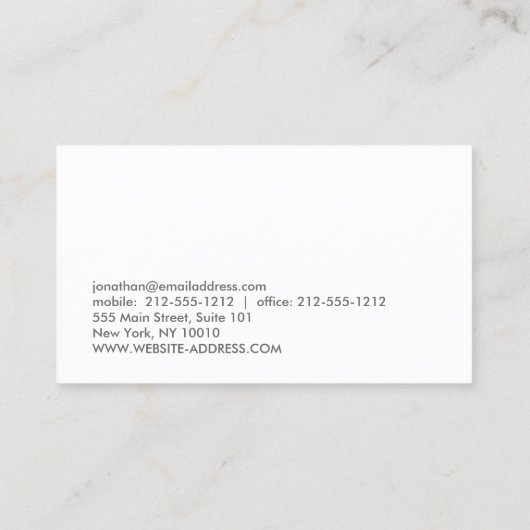 MODERNE ARCHITECT CONSTRUCTIE LOGO VISITEKAARTJE (Achterkant)