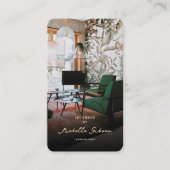 Moderne Architect Interieur Ontwerper Monogram Zwa Visitekaartje (Voorkant)