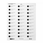 Moderne Architect Stijl Schoon Witte Zakelijkheid Etiket (Full Sheet)