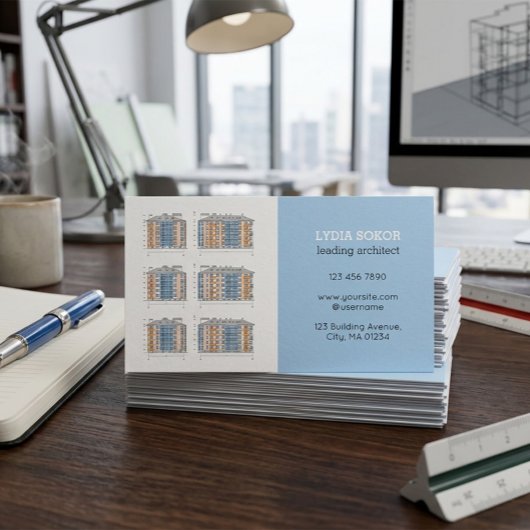 Moderne Architect Visitekaartje met QR