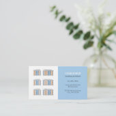 Moderne Architect Visitekaartje met QR (Staand voorkant)