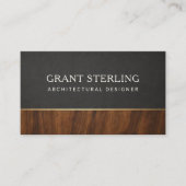 Moderne Architectonisch Ontwerper Hout Professione Visitekaartje (Voorkant)