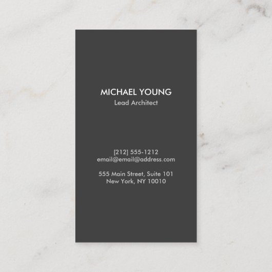 Moderne architectonische blokken Logo grijs/wit Visitekaartje (Achterkant)