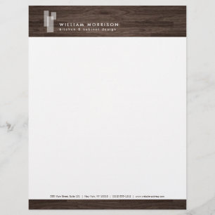 Moderne architectonische blokken Logo II op donker Briefhoofd Ontwerp