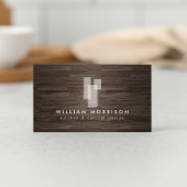 Moderne architectonische blokken Logo II op donker Visitekaartje