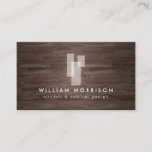 Moderne architectonische blokken Logo II op donker Visitekaartje (Voorkant)