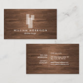 Moderne architectonische blokken Logo II op Woodgr Visitekaartje (Voorkant / Achterkant)