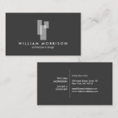 Moderne architectonische blokken Logo II wit/grijs Visitekaartje (Voorkant / Achterkant)