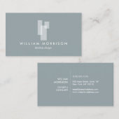 Moderne architectonische blokken Logo II wit/leist Visitekaartje (Voorkant / Achterkant)