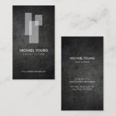 Moderne architectonische blokken Logo wit/donker m Visitekaartje (Voorkant / Achterkant)