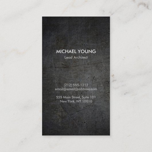 Moderne architectonische blokken Logo wit/donker m Visitekaartje (Achterkant)