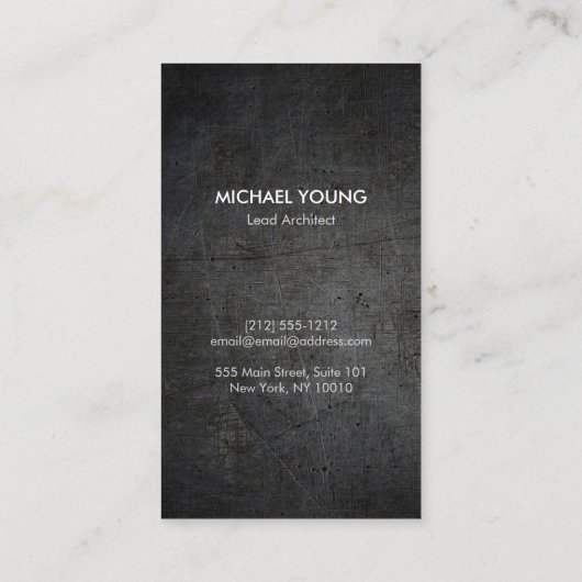 Moderne architectonische blokken Logo wit/donker m Visitekaartje (Achterkant)