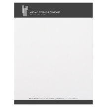 Moderne architectonische blokken Logo wit/grijs