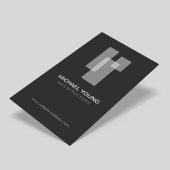 Moderne architectonische blokken Logo wit/grijs Visitekaartje