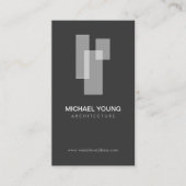 Moderne architectonische blokken Logo wit/grijs Visitekaartje (Voorkant)