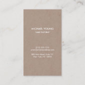 Moderne architectonische blokken Logo Wit/Tan Visitekaartje (Achterkant)