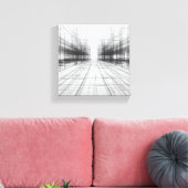 Moderne architectonische draadframekunst - Abstrac Canvas Afdruk (Insitu (Woonkamer))