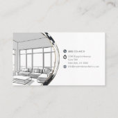 Moderne architectonische schets monogram visitekaartje (Achterkant)