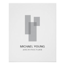 Moderne architecturale blokken Logo Download Perfect Poster