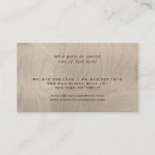 MODERNE & ARCHITECTURALE GESNEDEN TEKST OP GRIJS H VISITEKAARTJE (Achterkant)