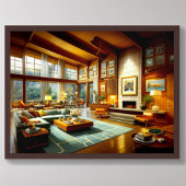 Moderne architecturale interieur uit de tweede eeu poster